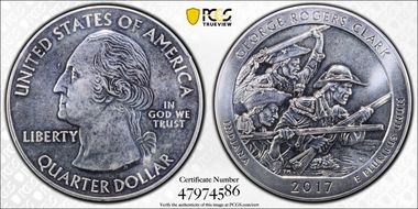 2017 25C George Rogers Clark NP 5 oz Silver N1