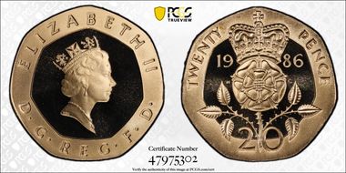 1986 20p S-G2 PR69DCAM