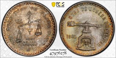 1980-Mo Onza KM-M49b.5  Ag MS67