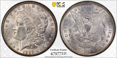 1892 $1 MS62