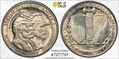 1936 50C Gettysburg MS64