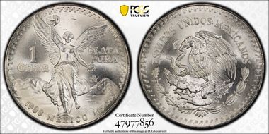 1988-Mo Onza Libertad Ag MS67