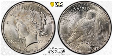 1923 $1 VAM 1AB Extra Hair MS62