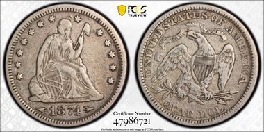 1874 25C Arrows VF25