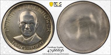 1969 SC50C Dwight Eisenhower Ag Uniface Die Trial N1