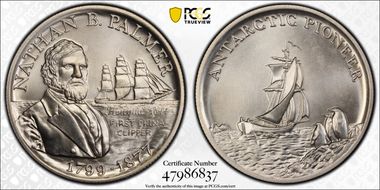 (1970) SC50C Nathan B. Palmer Ag Heraldic Art Medal MS67