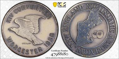 1958 AR Medal 14th Convention Worcester N.E.N.A. SP62