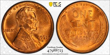 1955-D 1C DDO, FS-101 MS63RD