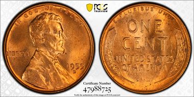 1955-D 1C MS64RD