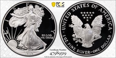 1989-S $1 Silver Eagle PR69DCAM