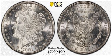 1881-S $1 MS61