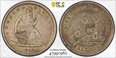 1839 50C No Drapery XF40