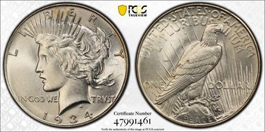 1934 $1 MS63