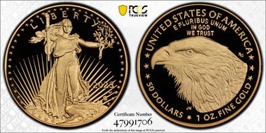 2023-W $50 Gold Eagle First Strike PR70DCAM
