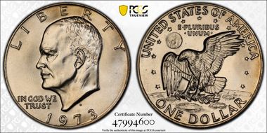 1973-D $1 MS66+