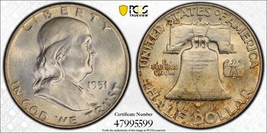 1951-D 50C MS65FBL