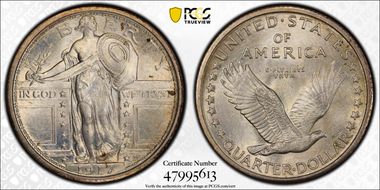 1917 25C Type 1 MS67+ FH