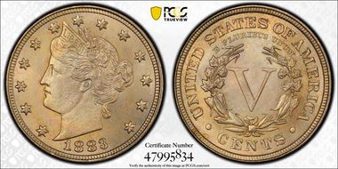 1883 5C With CENTS MS67