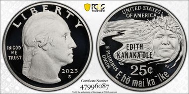 2023-S 25C Edith Kanaka'ole-Silver First Strike PR70DCAM
