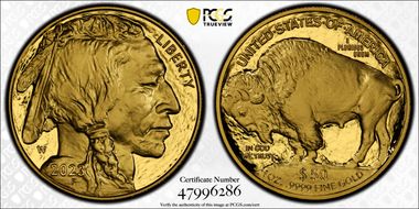 2023-W $50 American Buffalo  .9999 Fine Gold First Strike PR70DCAM