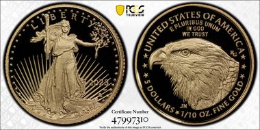 2023-W $5 Gold Eagle First Strike PR70DCAM