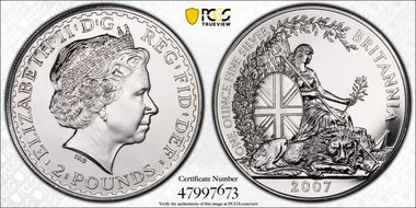 2007 £2 S-BF11 Britannia Ag MS67