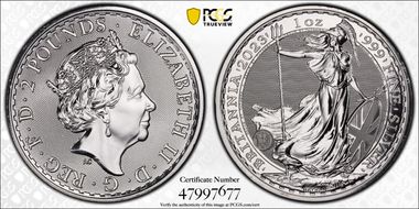 2023 £2 Britannia Elizabeth II Effigy MS69