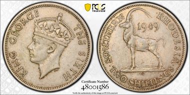 1949 2 Shil AU53