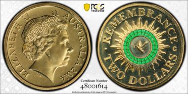 2014-C $2 Remembrance Colorized MS69