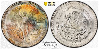 1985-Mo Onza Libertad Ag MS67