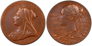 1897 Medal Eimer-1817a, BHM-3506 Diamond Jubliee Bronzed AE SP58