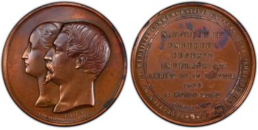 1853 Medal Divo-142 Coll-1581 Bronzed Cu SP1