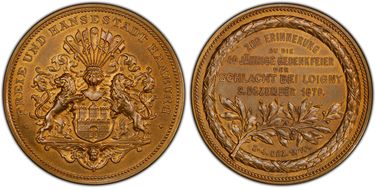 1910 Medal 40th Ann. Battle of Loigny AE SP65