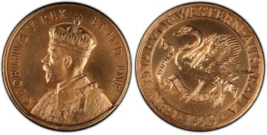 1929 Medal Centenary  Western Australia N1BN