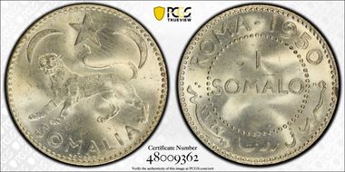 AH1369-1950 Somalo KM-5  Ag MS65