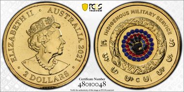 2021-C $2 Indigenous Military Service Colorized MS68