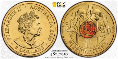 2020-C $2 Firefighters Colorized MS68