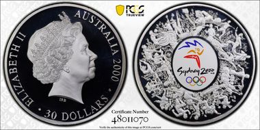 2000 $30 Sydney Olympics 1 Kg PR67DCAM