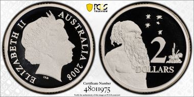 2008 $2 Silver PR70DCAM