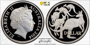 2014 $1 Silver PR70DCAM
