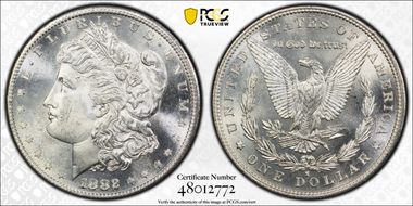 1882-S $1 MS66
