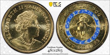 2021 $2 Wiggles - Wags the Dog 30th Ann. Colorized MS68