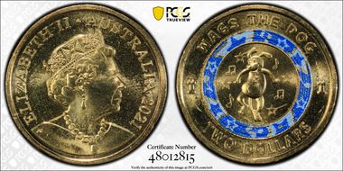 2021 $2 Wiggles - Wags the Dog 30th Ann. Colorized MS68