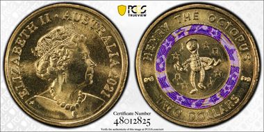 2021 $2 Wiggles - Henry the Octopus 30th Ann. Colorized MS66