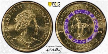 2021 $2 Wiggles - Henry the Octopus 30th Ann. Colorized MS67