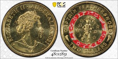 2021 $2 Wiggles - Capt. Feathersword 30th Ann. Colorized MS68