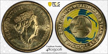 2022 $2 Commonwealth Games - A Colorized MS68