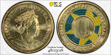 2022 $2 Commonwealth Games - U Colorized MS68