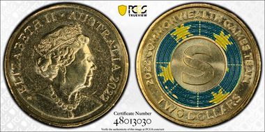 2022 $2 Commonwealth Games - S Colorized MS67