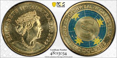 2022 $2 Commonwealth Games - S Colorized MS67